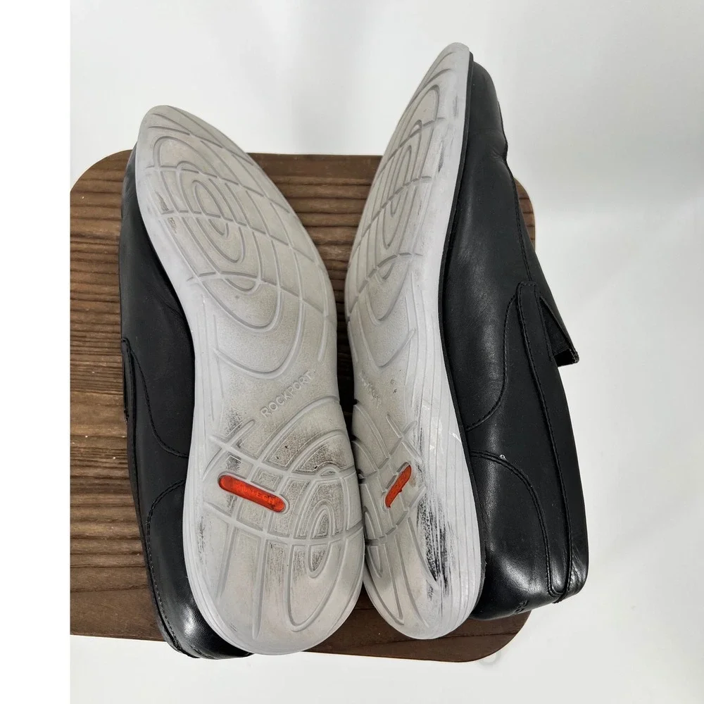 Rockport Truflex Mens Black Leather Slip On Loafers CI0396 Size 11 M